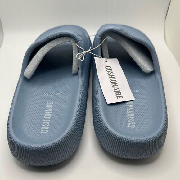 CUSHIONAIRE Women's Cloud Recovery Slide Sandals with +Comfort 12 BLUE - Picture 4 of 7